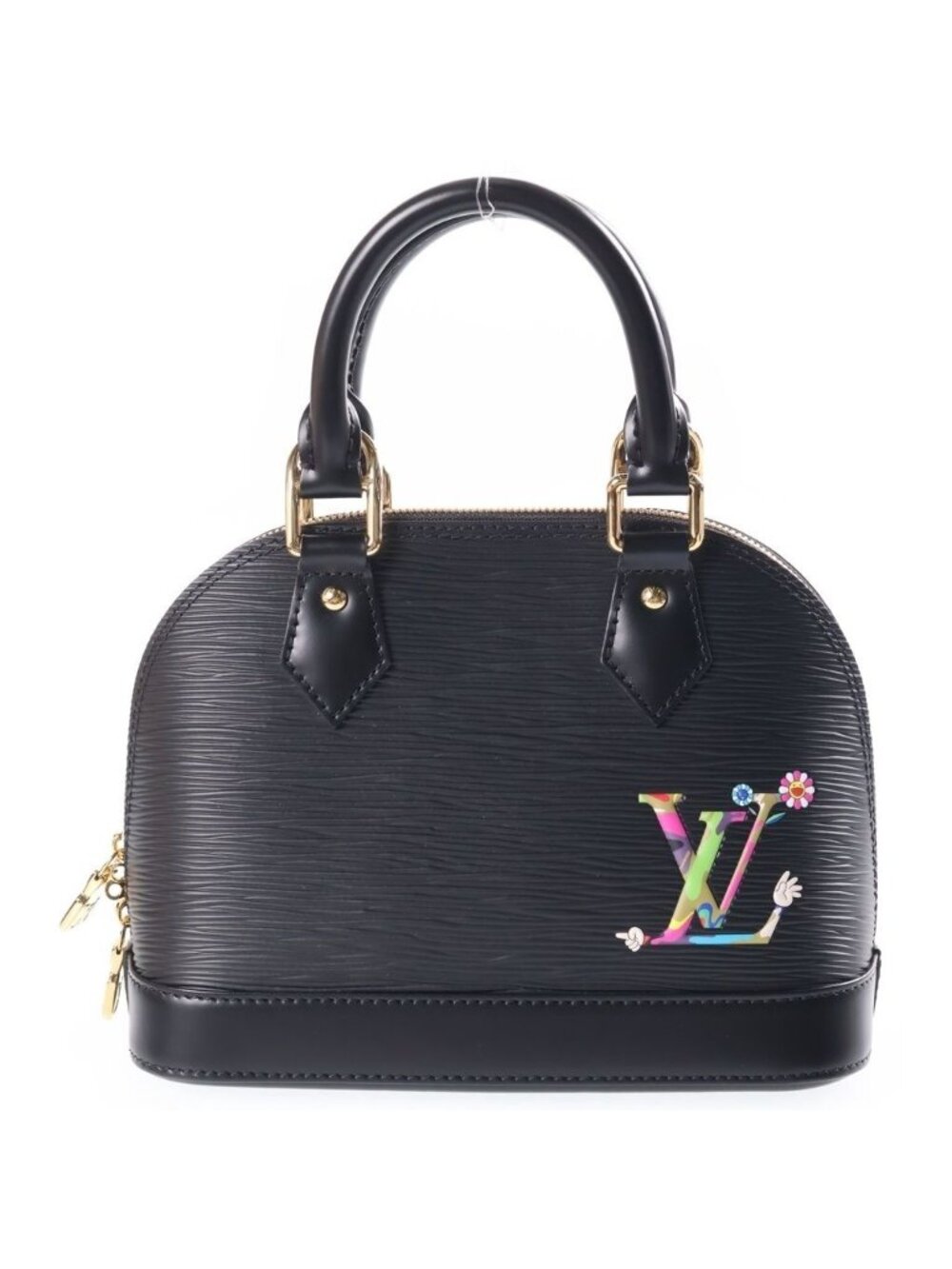 Louis Vuitton LV x Takashi Murakami Epi Alma BB 2-Way Shoulder Bag Black